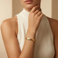 Gold Textured Slim Bangle for Women