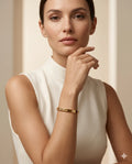 Gold Tone Screw Detail Bracelet