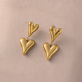 Gold Plated Anti Tarnish Heart Themed Earrings