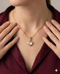 Gold Finished Heart Locket Minimalist Pendant Necklace