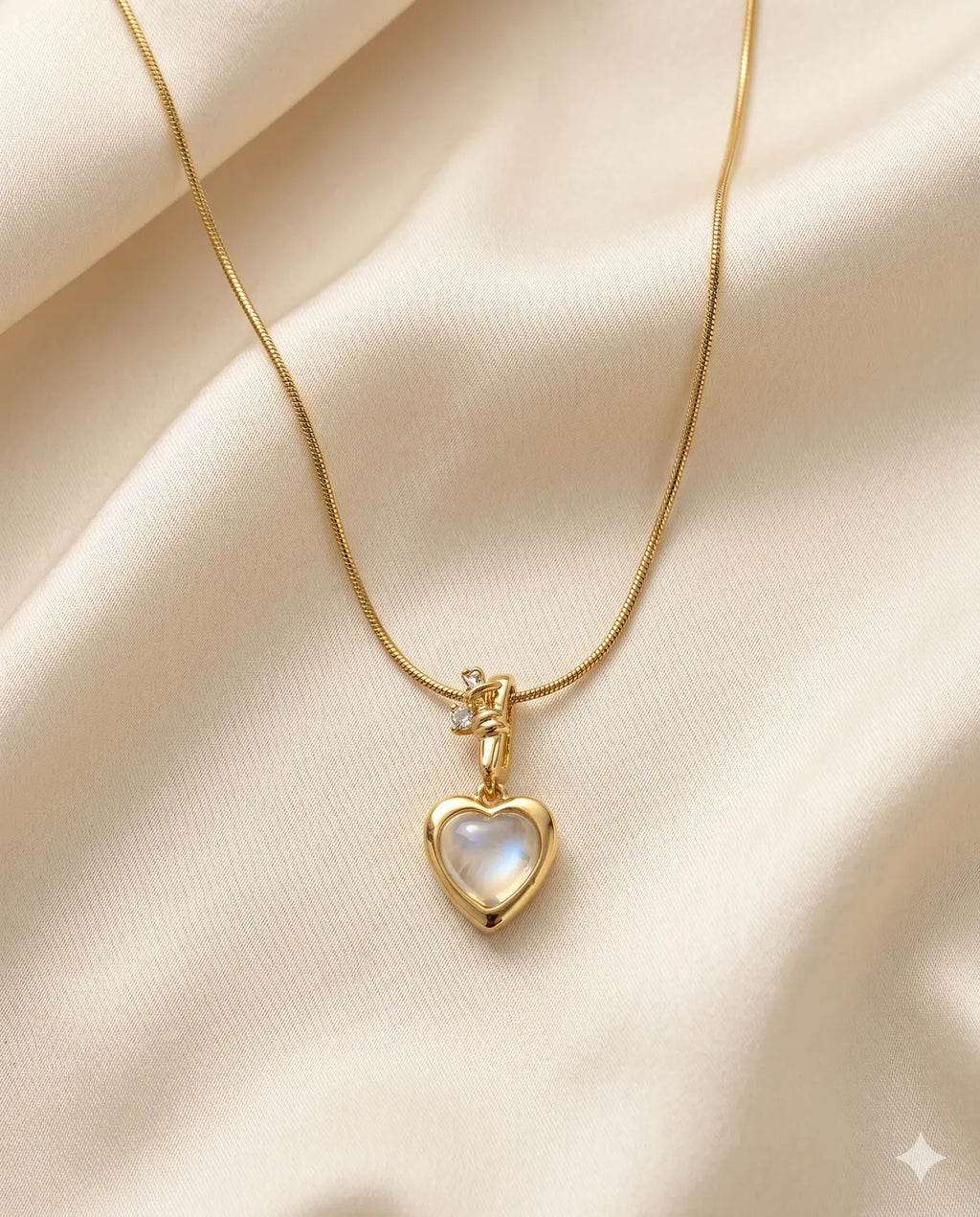 Gold Finished Heart Locket Minimalist Pendant Necklace