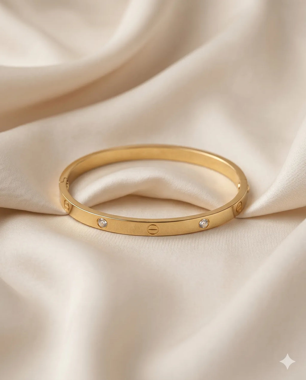 Gold Tone Screw Detail Bracelet