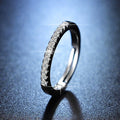 Silver Plated American Diamond Studded Anti Tarnish Contemporary Adjustable Round Finger Ring